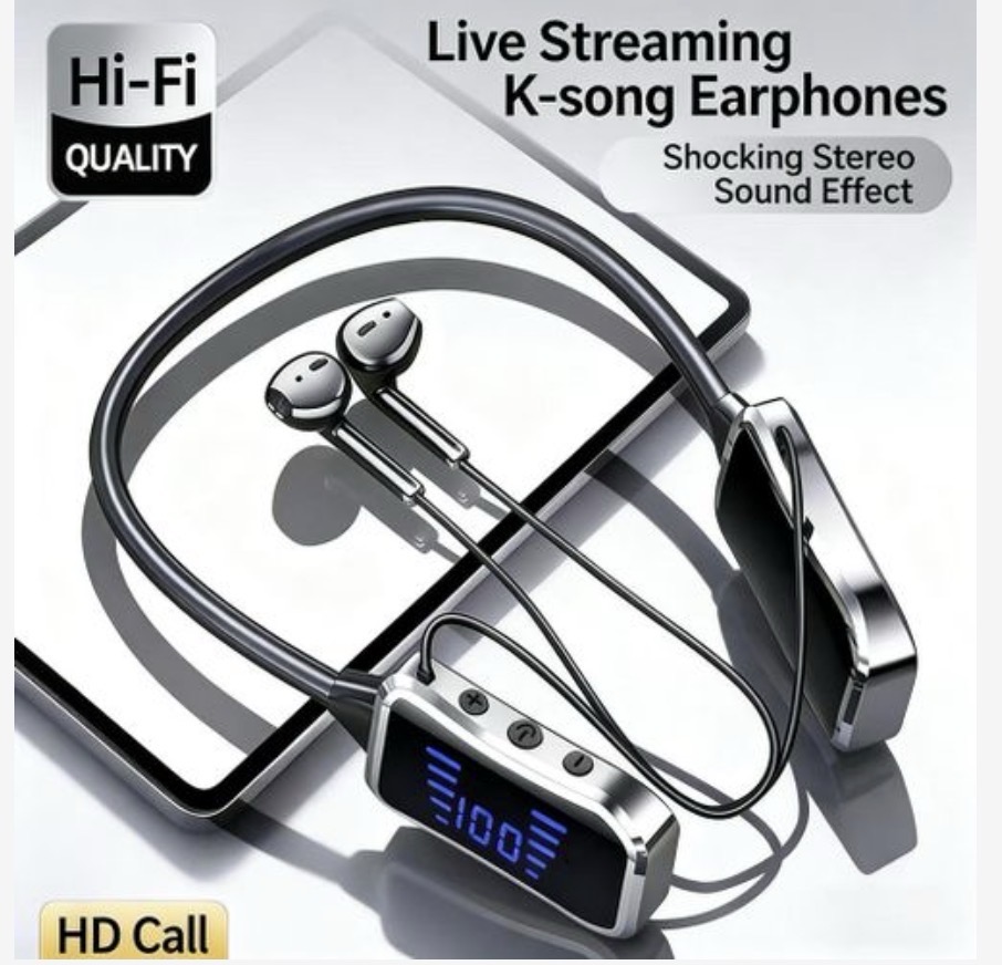 Sports ktv call digital display neckbandwireless bluetooth