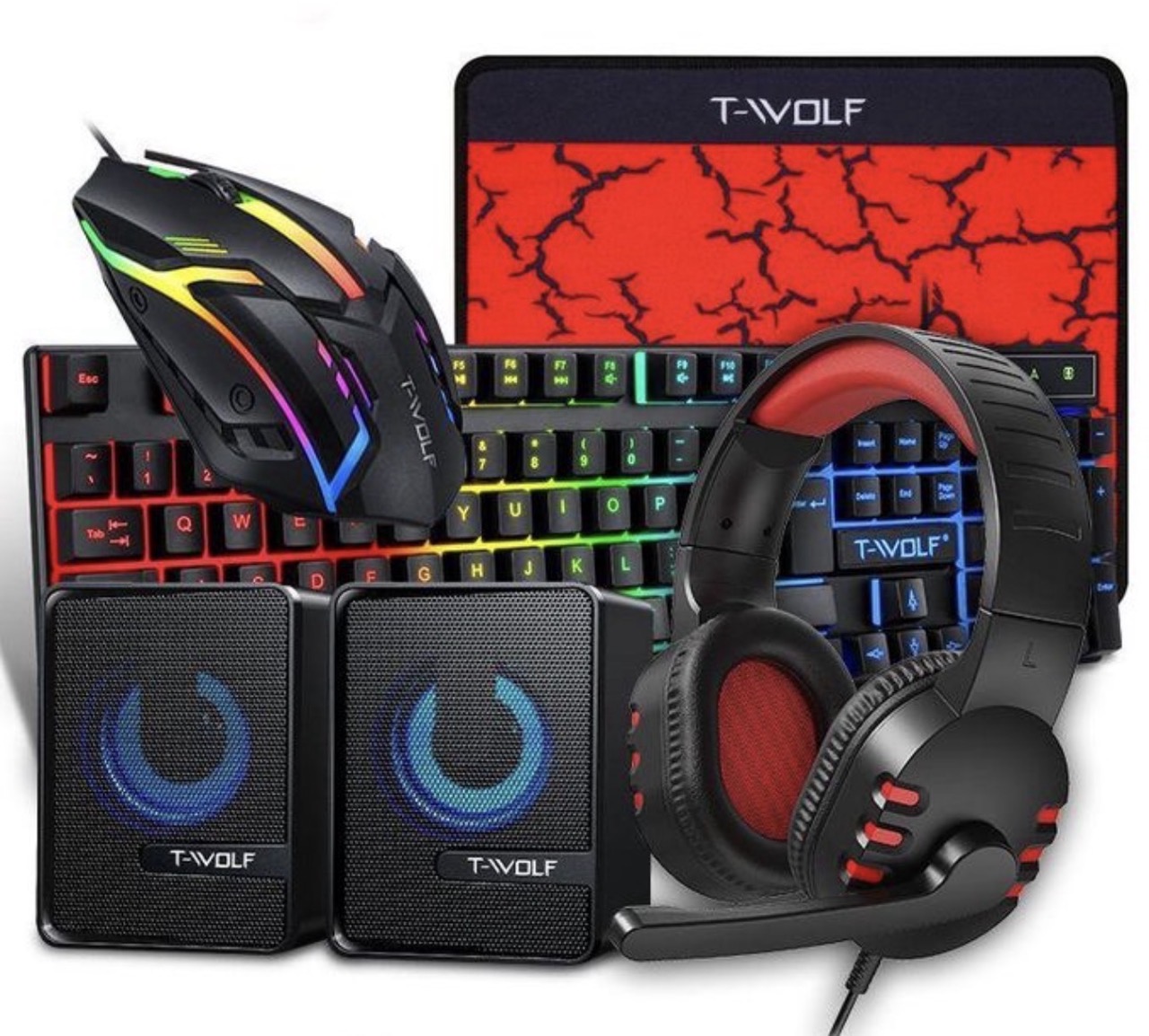 Keyboard and mouse sound kit hot swappable gaming keyboard rgb light