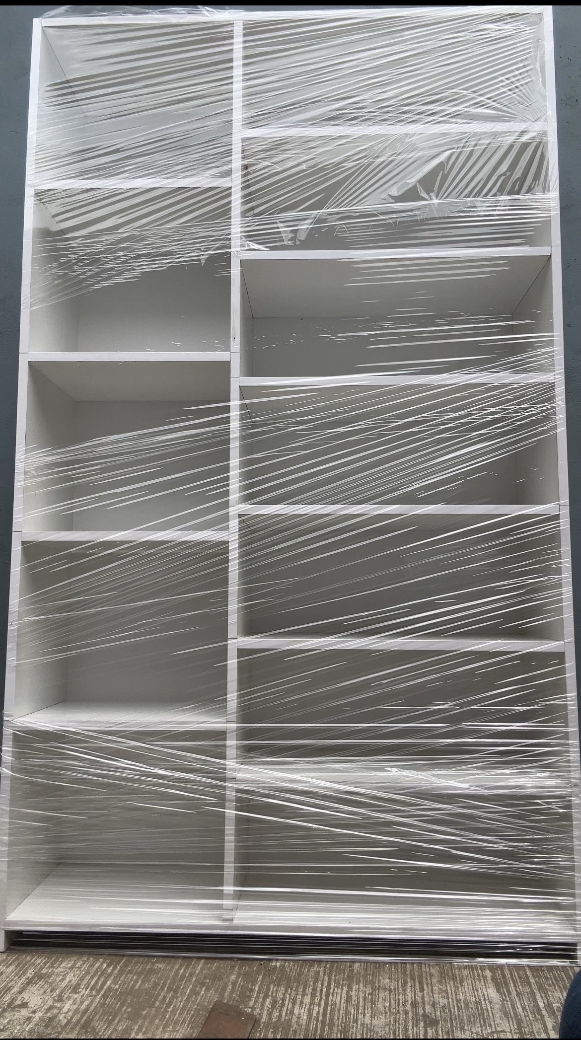 White wooden shelf