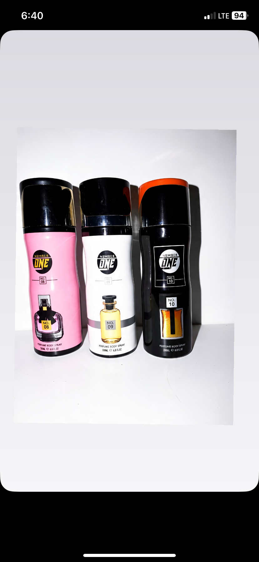 Number one body spray