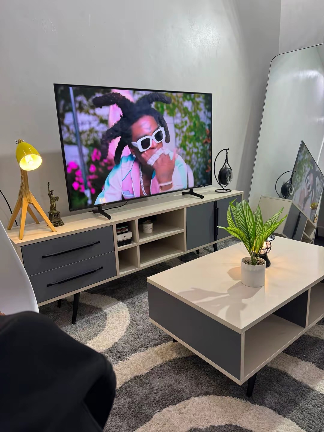 Tv stand and wardrobe