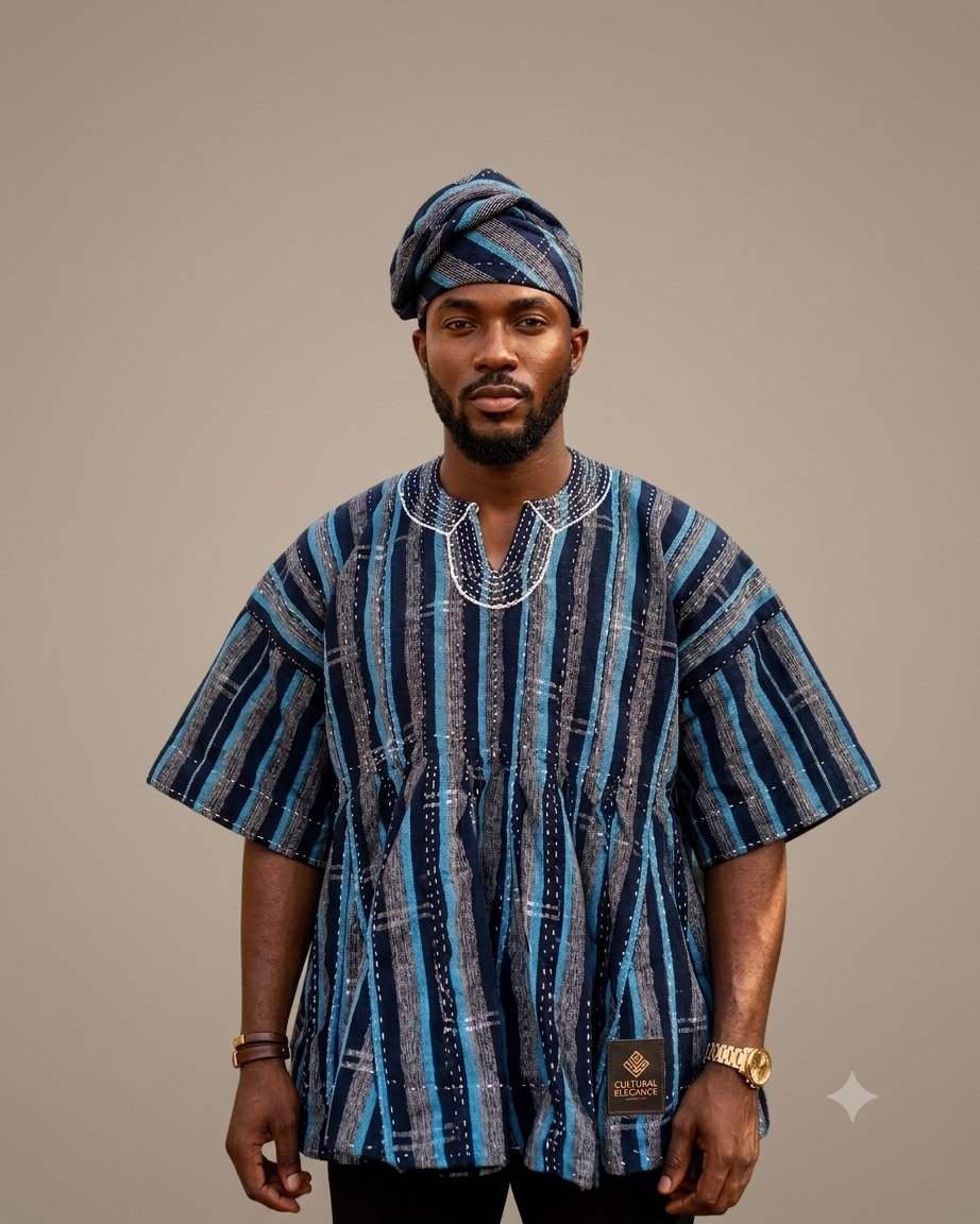 Men handcrafted smock with hat
