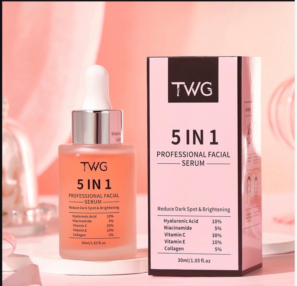 Twg 5-in-1 facial serum-complete skin transformation
