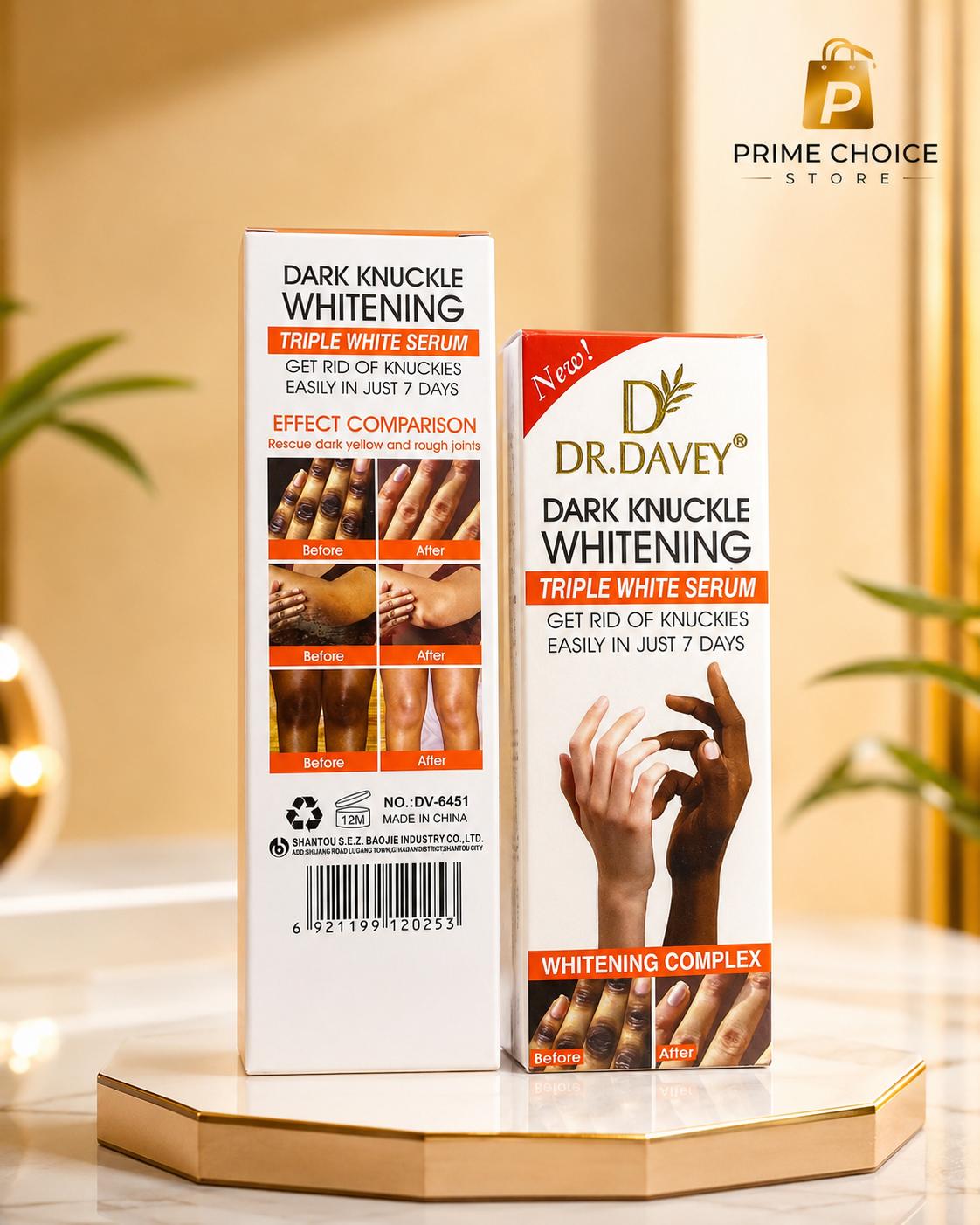 Dr. davey dark knuckle whitening triple white serum
