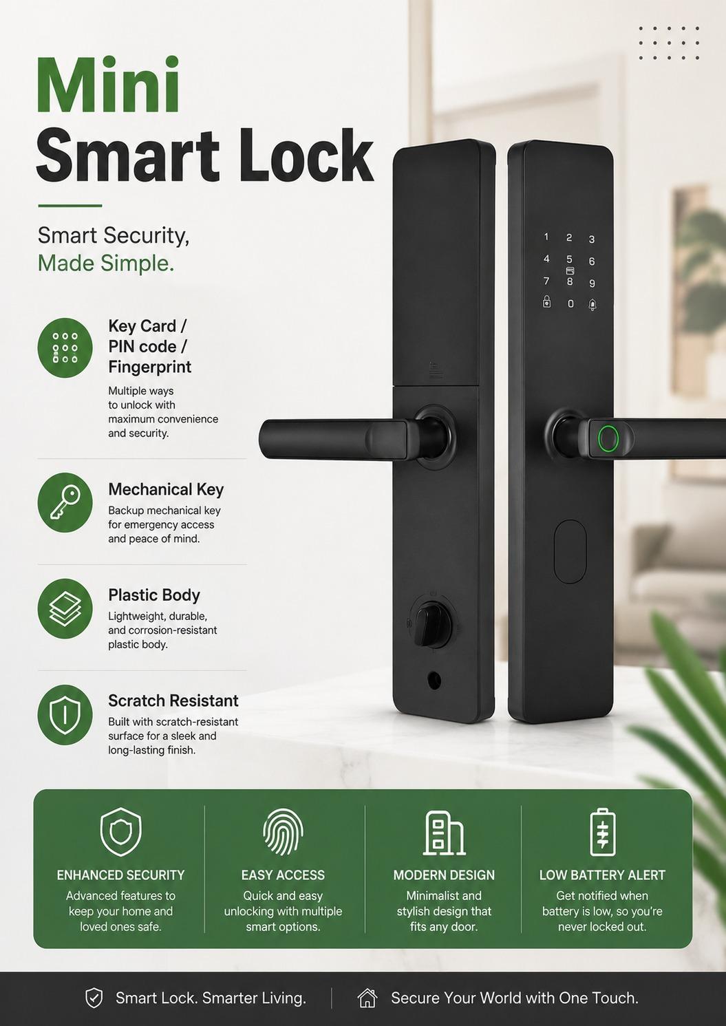 Mini smart door lock