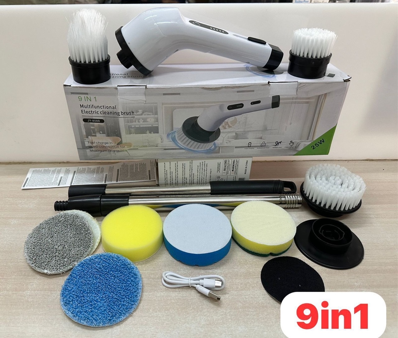 9 in one electric scrubber