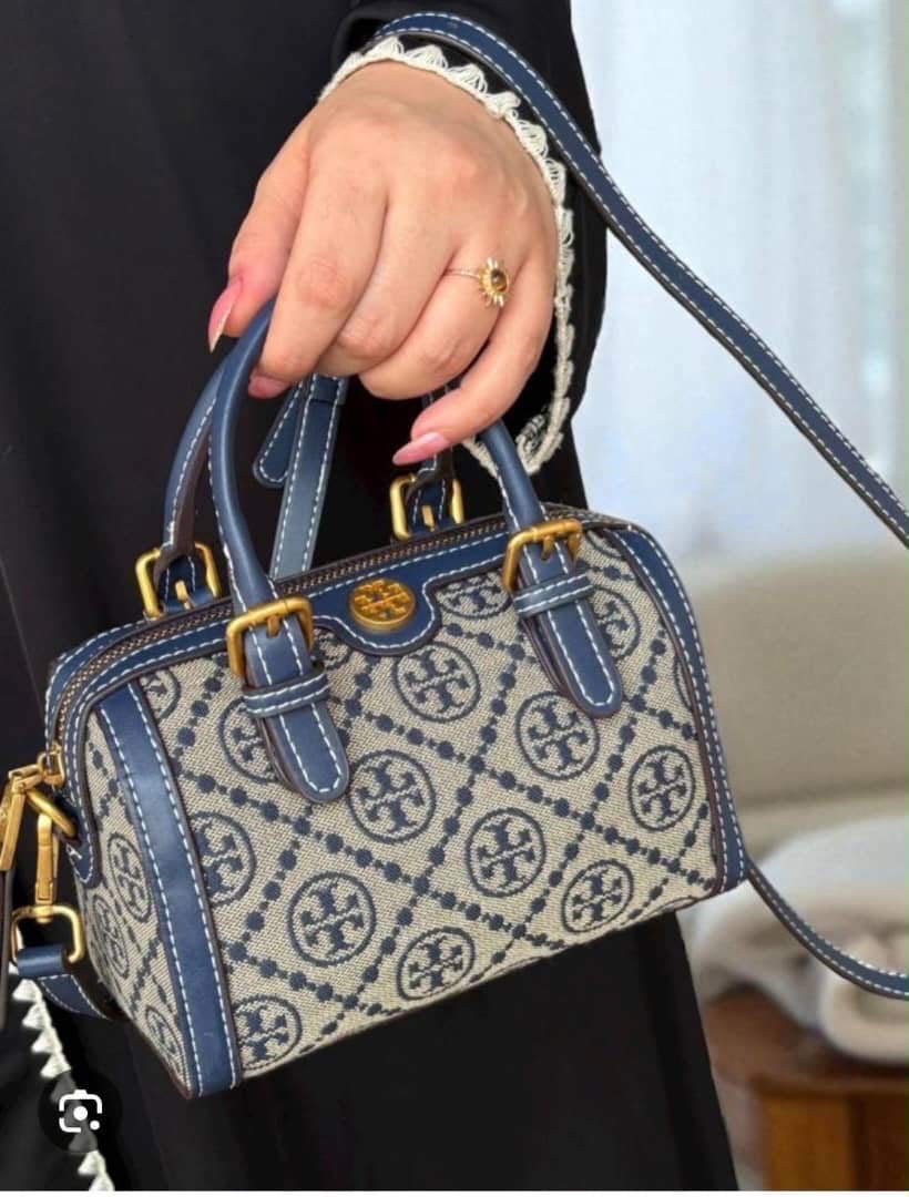 Tory burch t monogram petite barrel bag in the tory navy