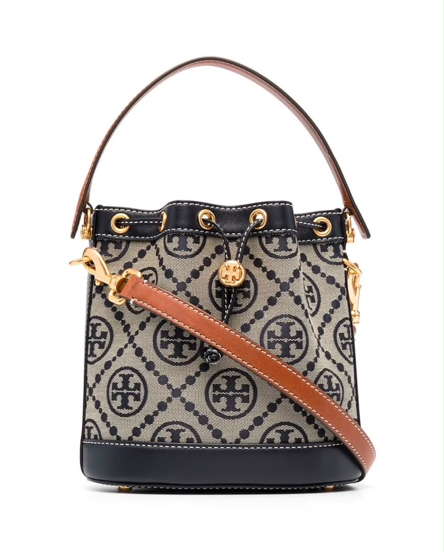 Tory burch i monogram jacquard bucket bag