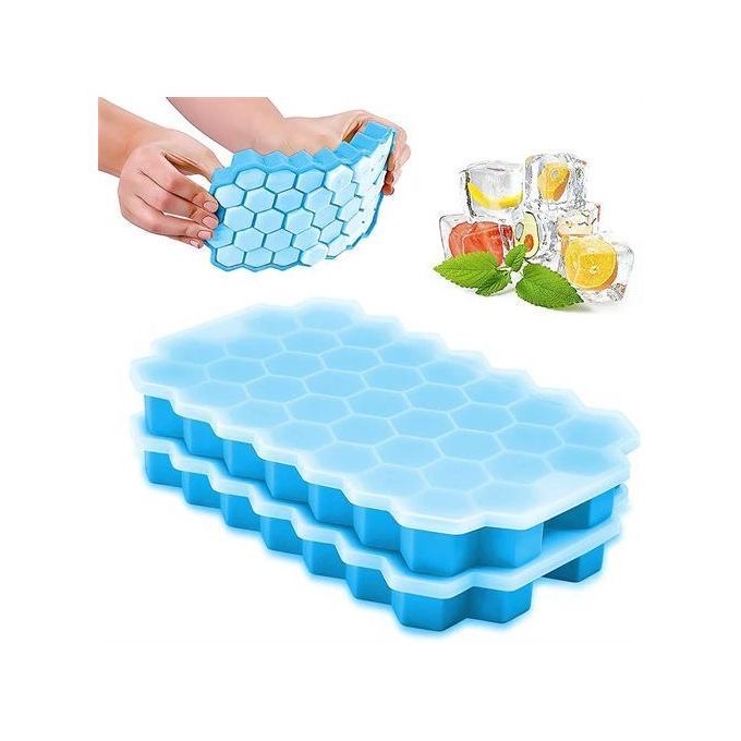 Silicone honeycomb ice tray ice tray with lid 37 compartment