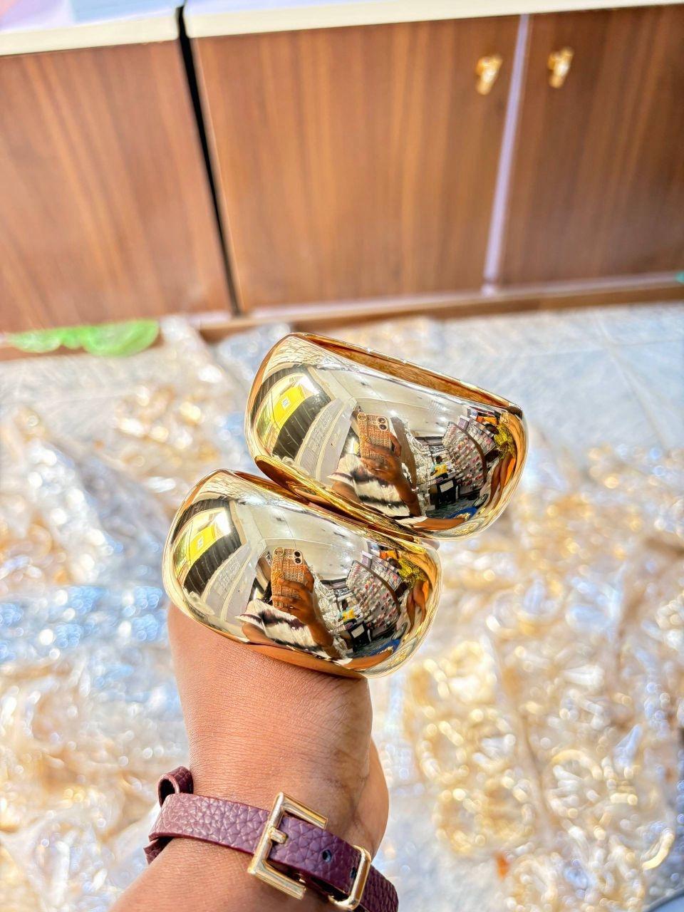 ​product name: luxe liquid gold statement cuff & ring collection
