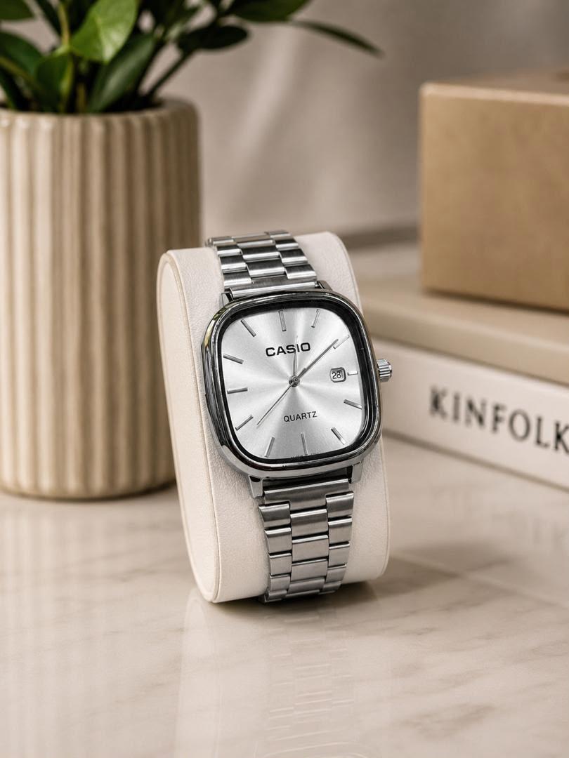 The aurelia tonneau stainless steel watch (casio quartz