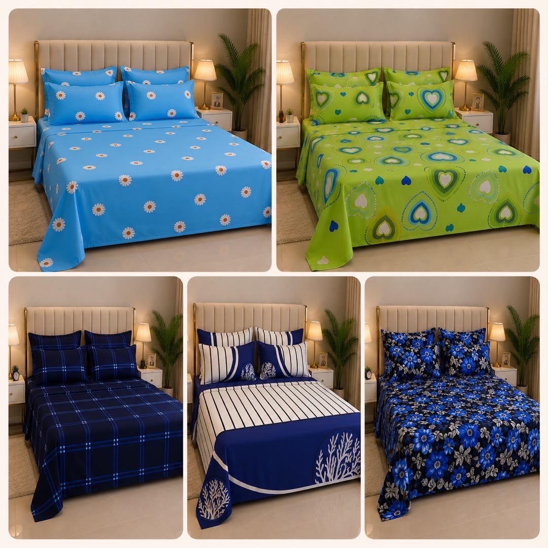 King size bedspread with 4 pillowcases