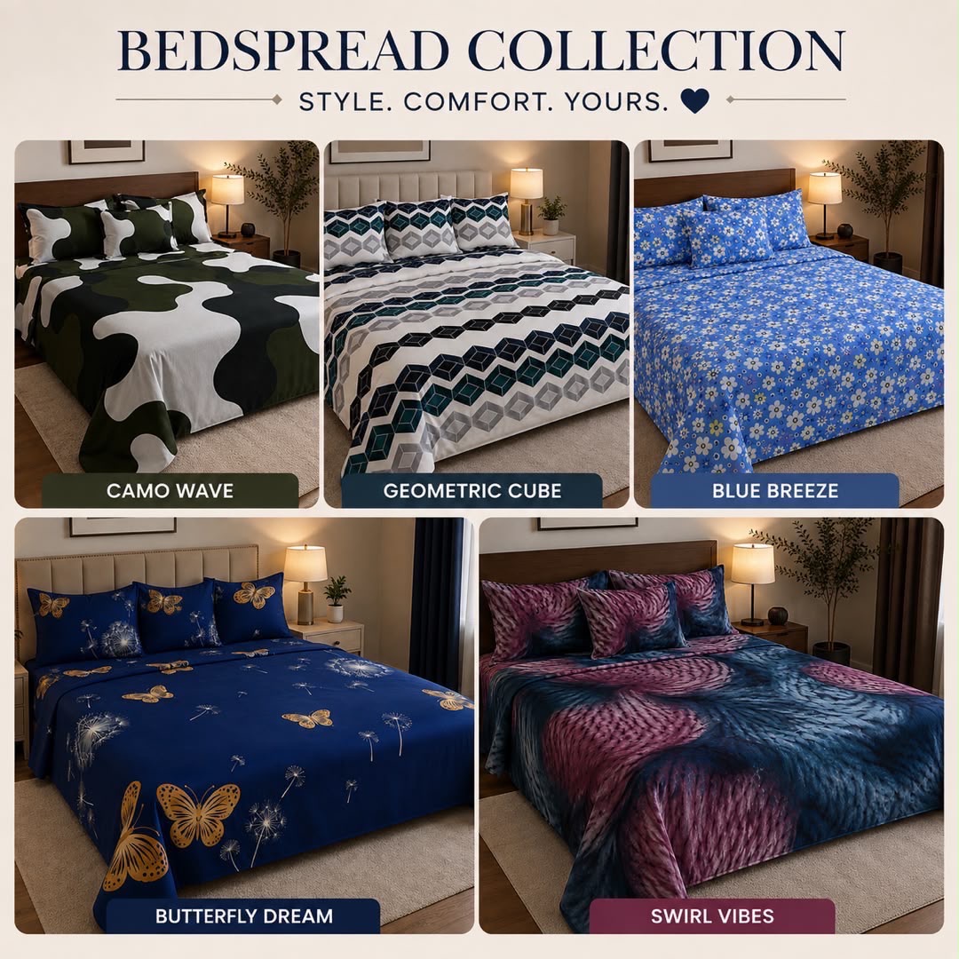 Queen size bedspread with 3pillowcases