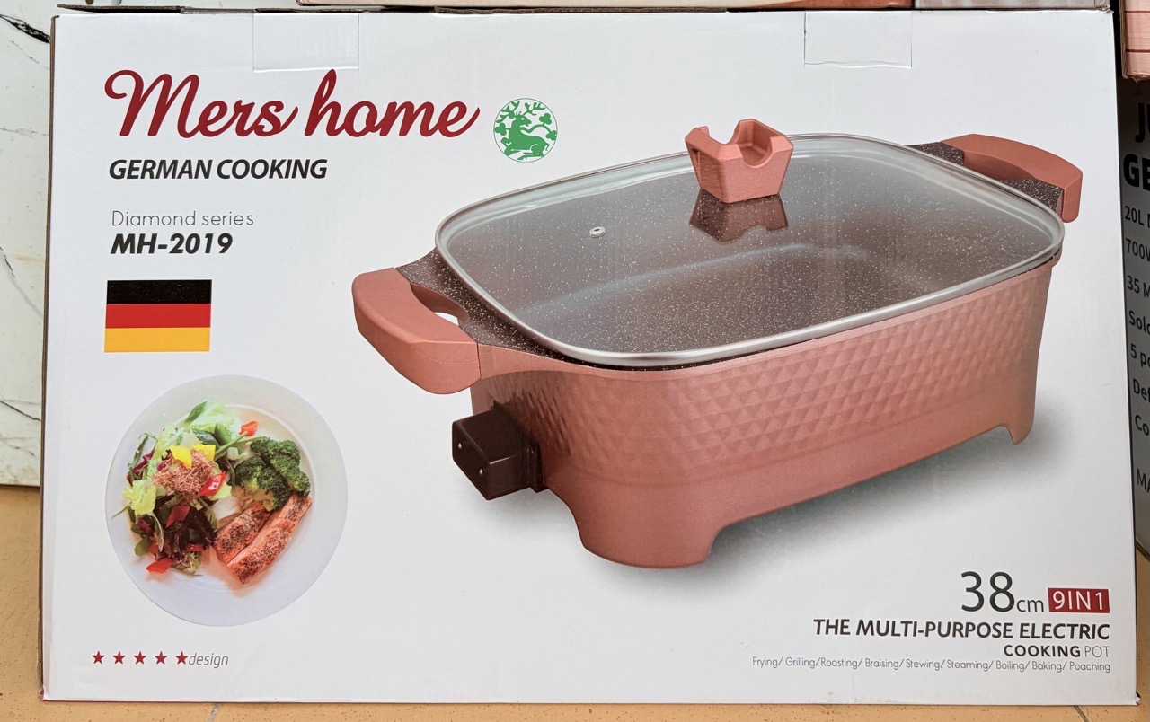 German multipurpose electric cooking pot 12l (9 in 1)