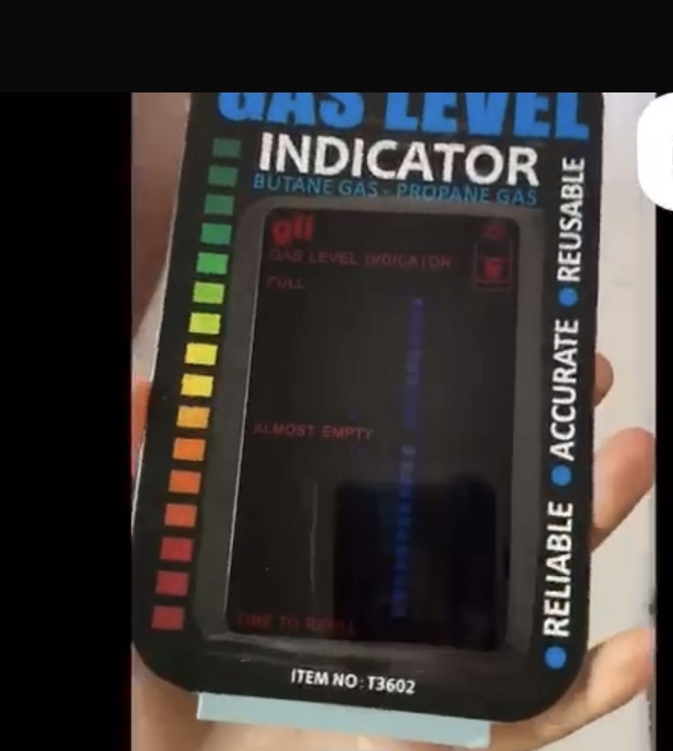 Gas level indicator