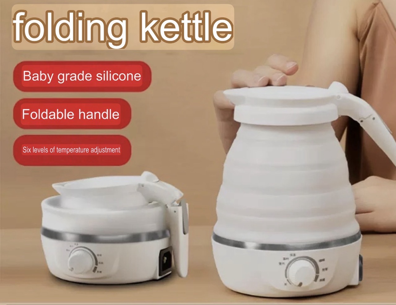 Foldable travel kettle
