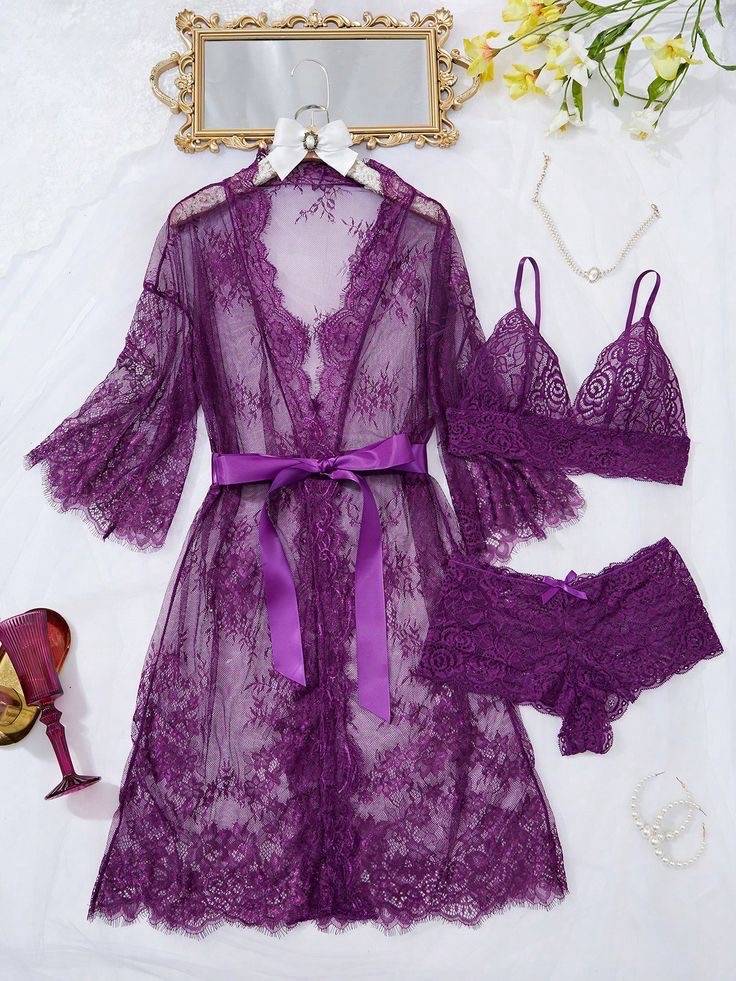 Lace robe