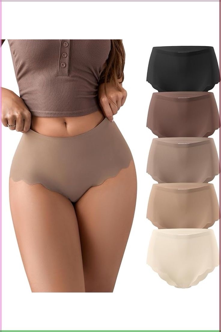 6-12pcs seamless scalloped edge ice panties