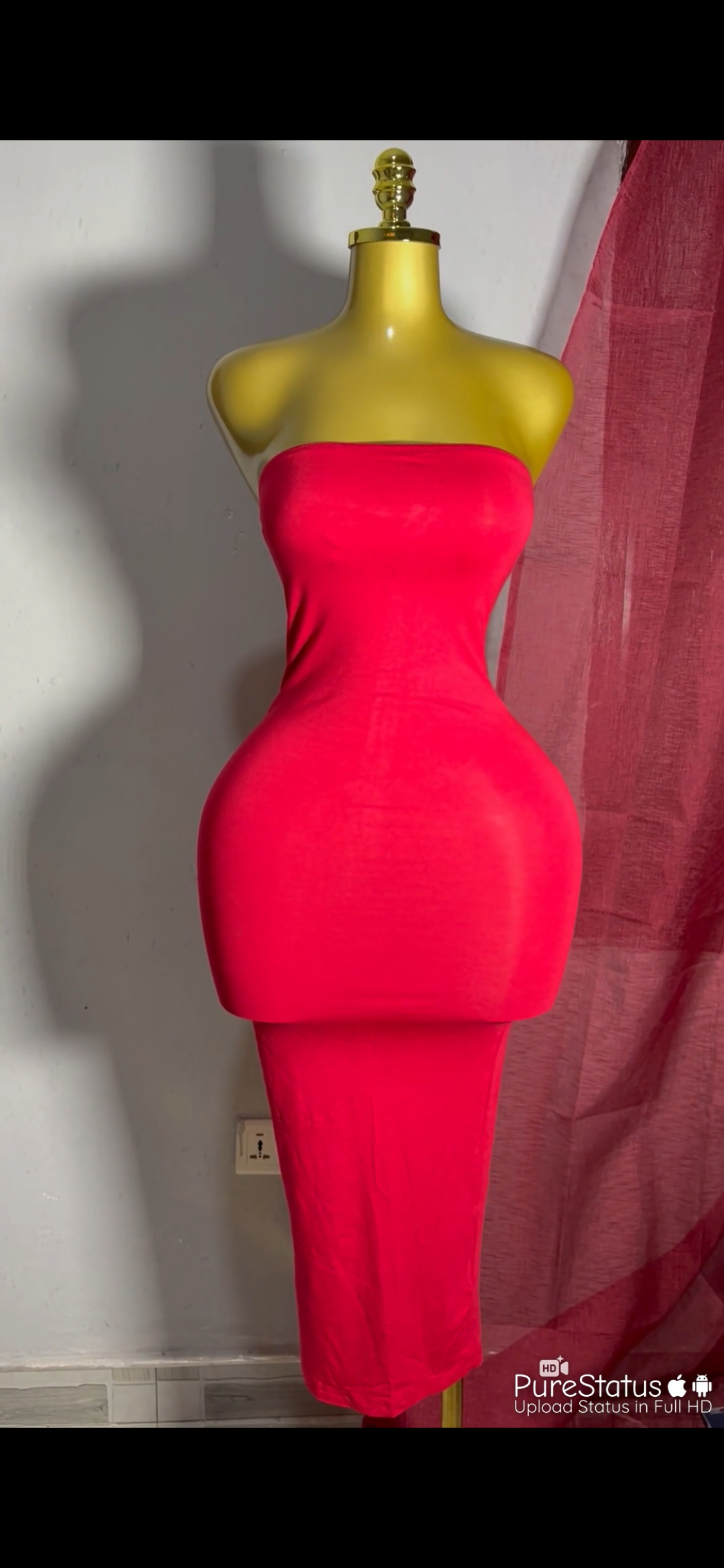 Long strapless dress