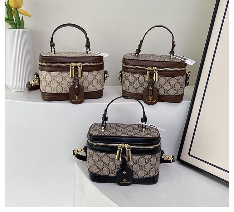 Luxury monogram box vanity crossbody bag - gg pattern top handle bag