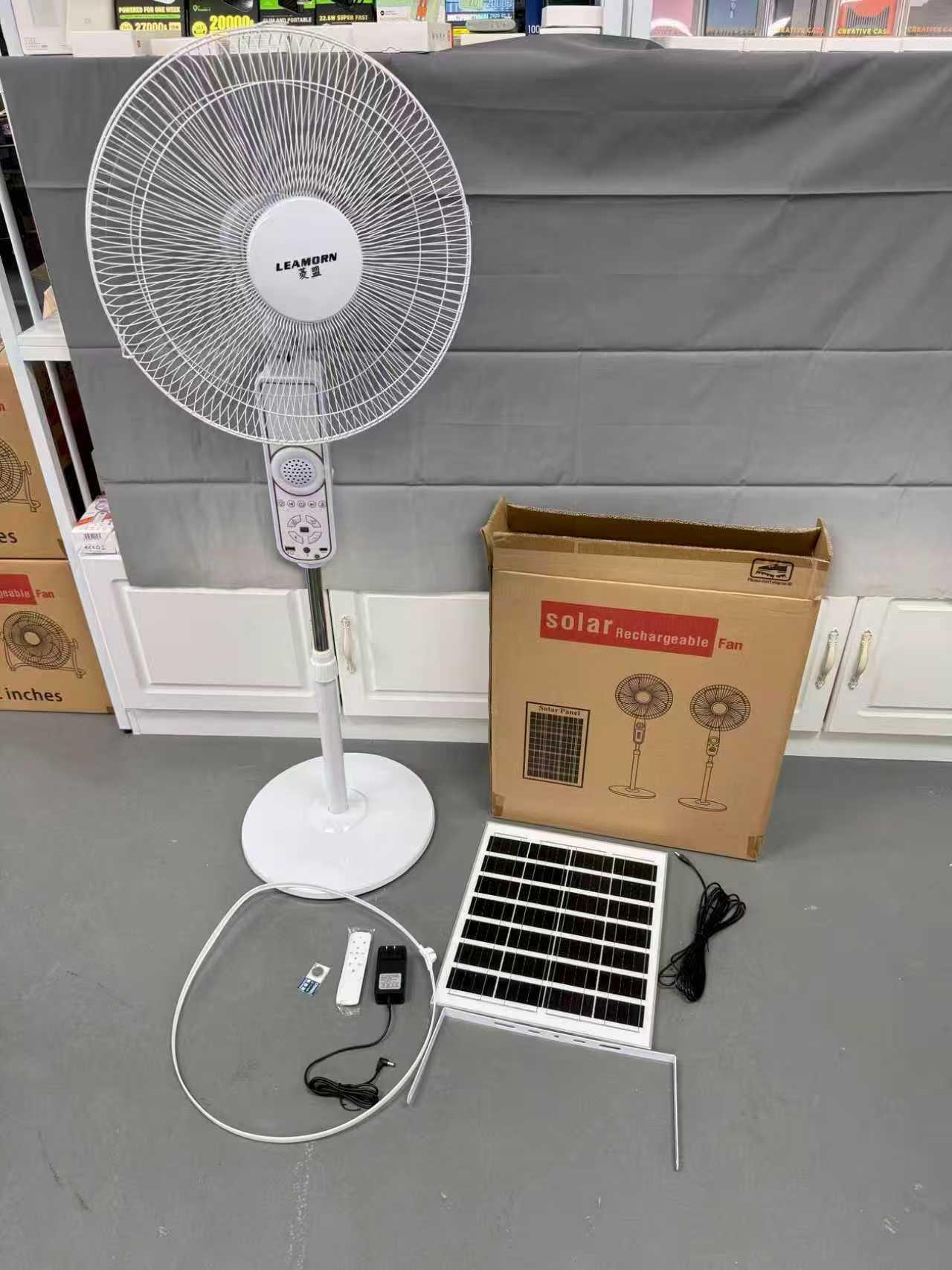 Fan power by solar system