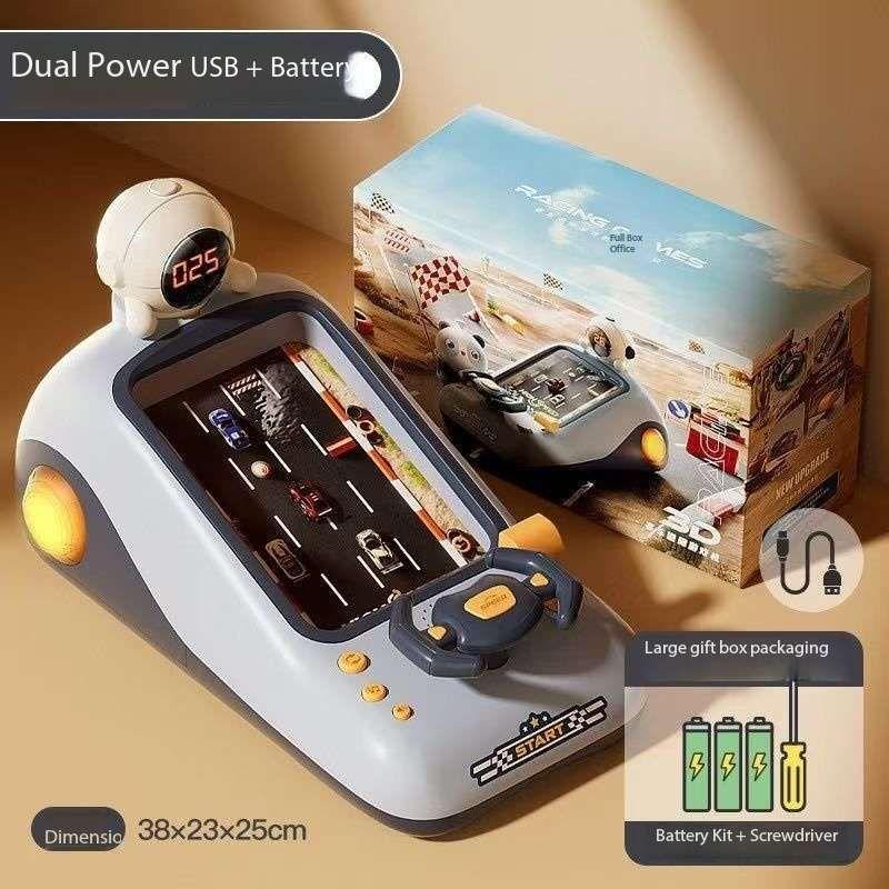 Kids racing 3d car with steering wheel control