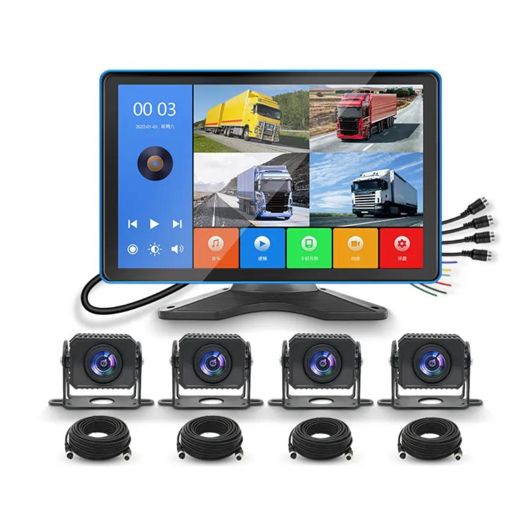 10.1-inch 4g 4channel screen dvr dashcam