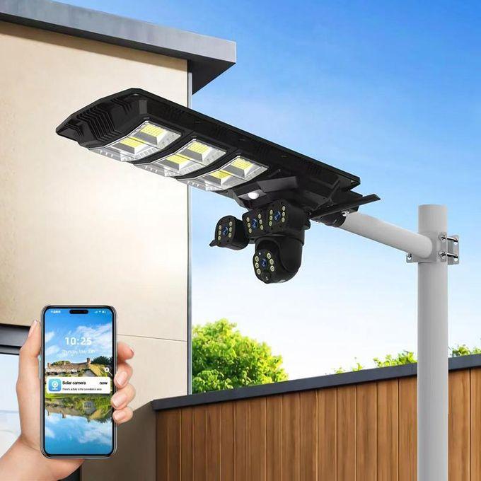 4g solar panel cctv with street led lights