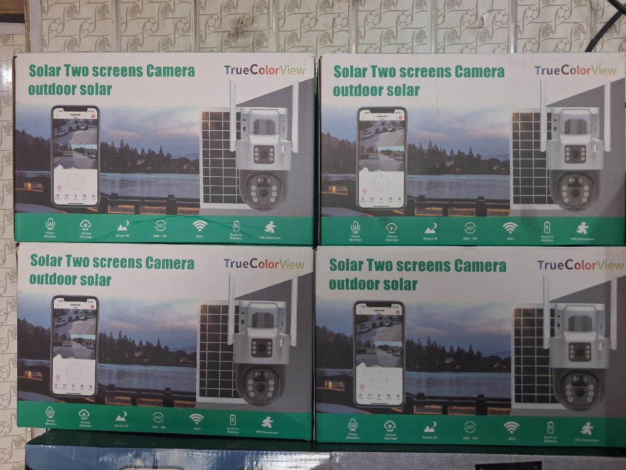 Truecolorview solar two screens camera is an outdoor wireless ptz security