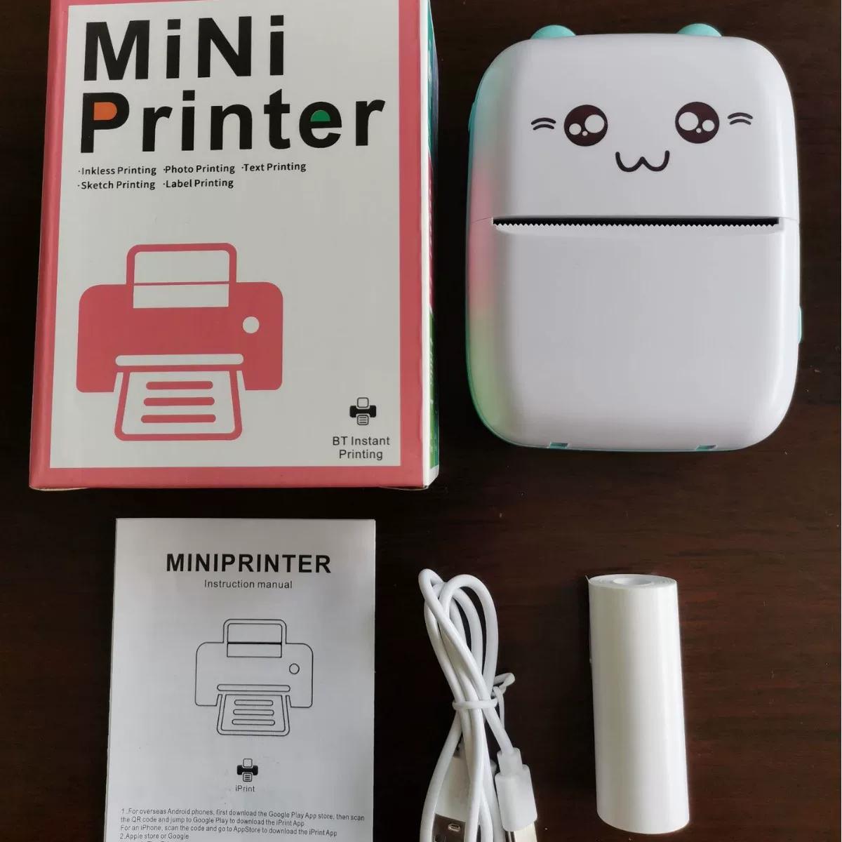 Portable pocket thermal printer with thermal paper rolls