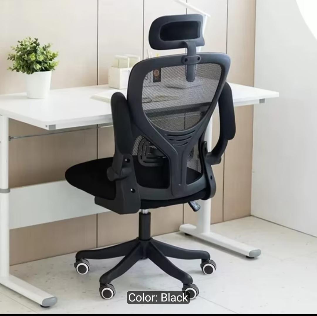 Chair, 360° swivel computer desk chair with adjustable height and lumber suppor