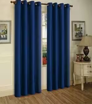 High-precision finely woven finished pure color curtins