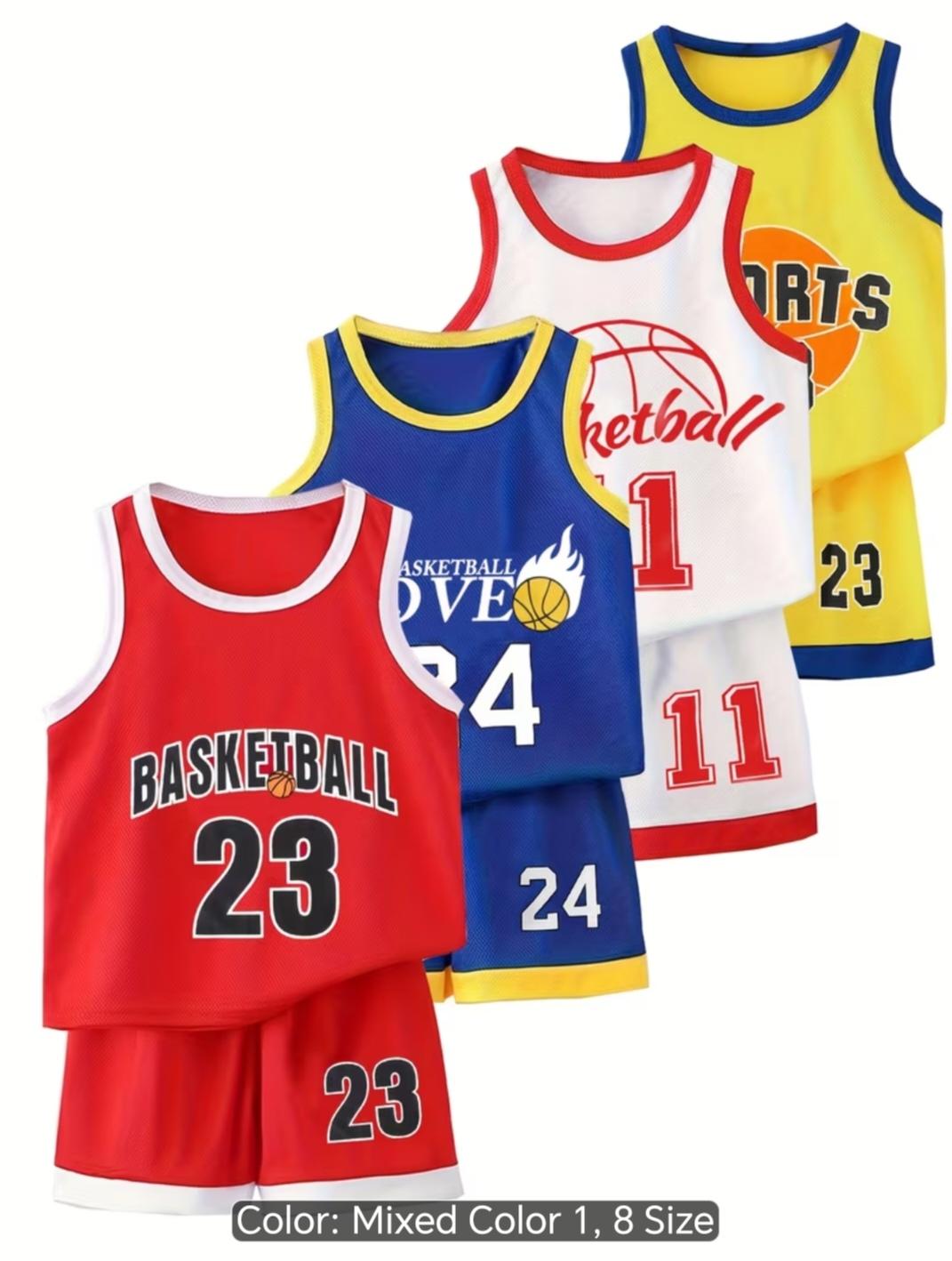 A set of 4 combination boys sport vest.