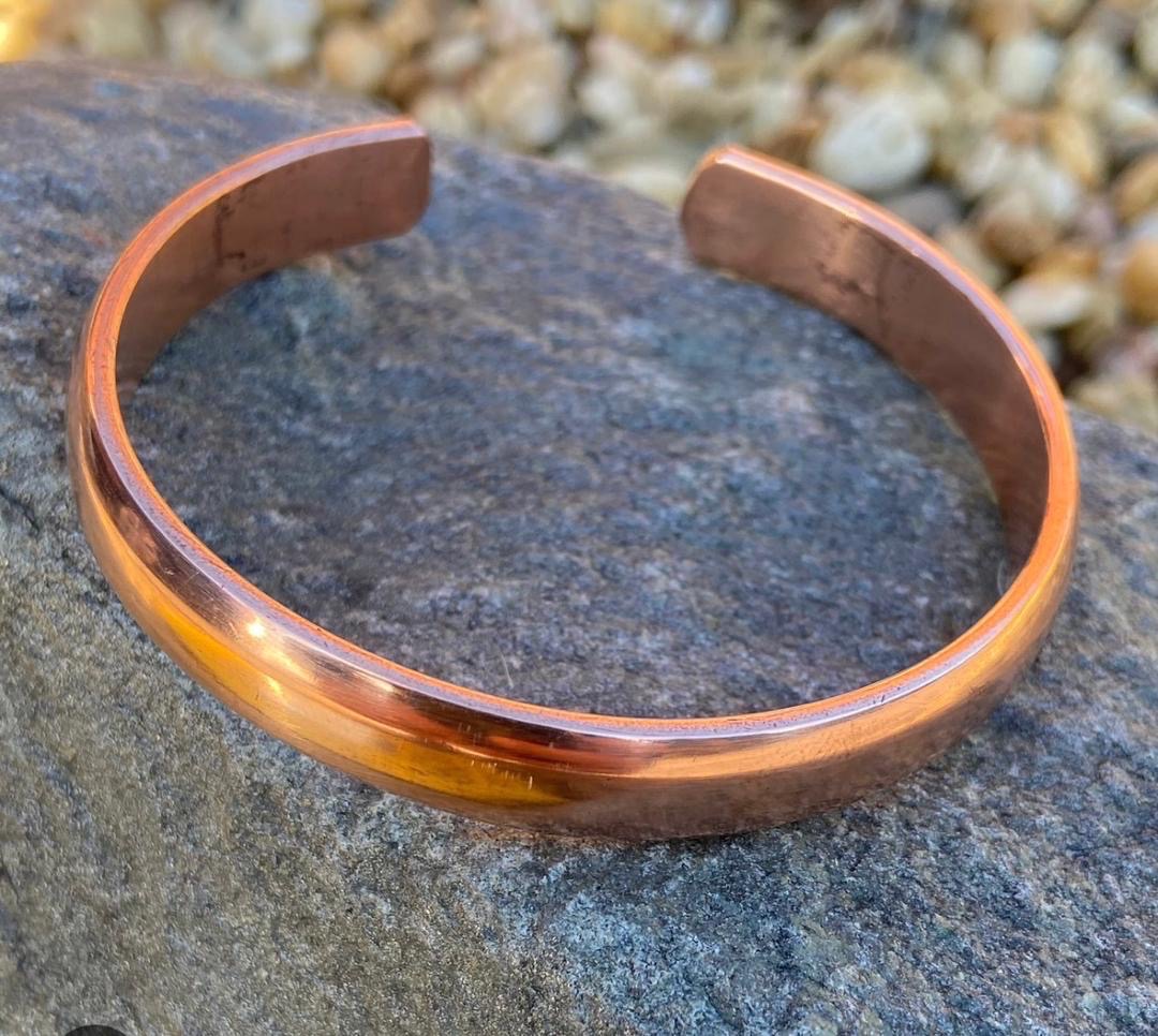 Pure copper bracelet semi polished