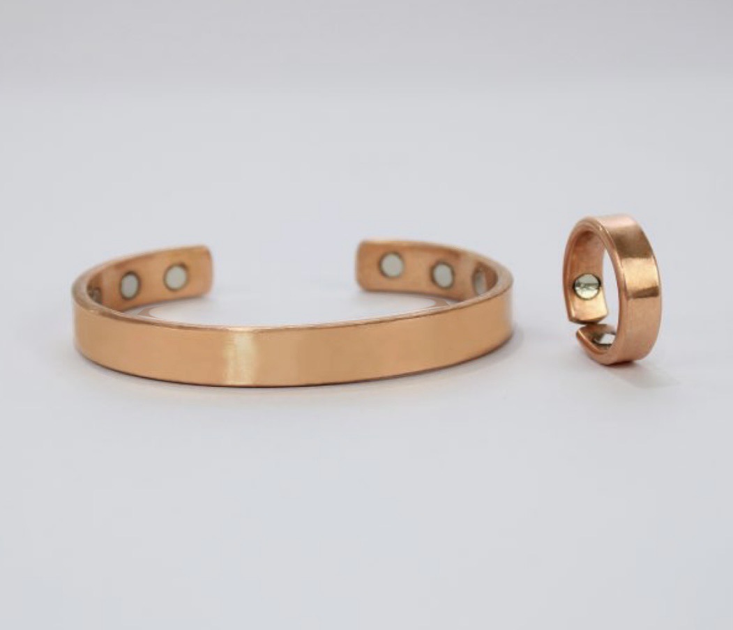 Pure copper bracelet and copper ring