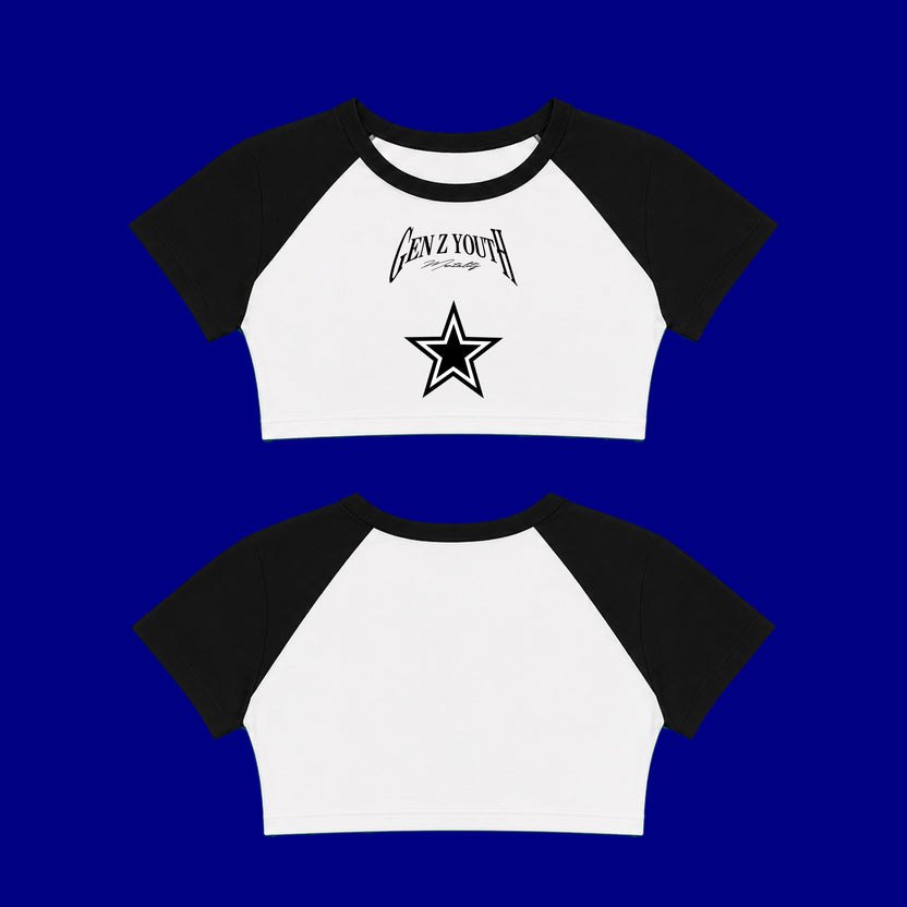 Gen z mentality ladies crop top