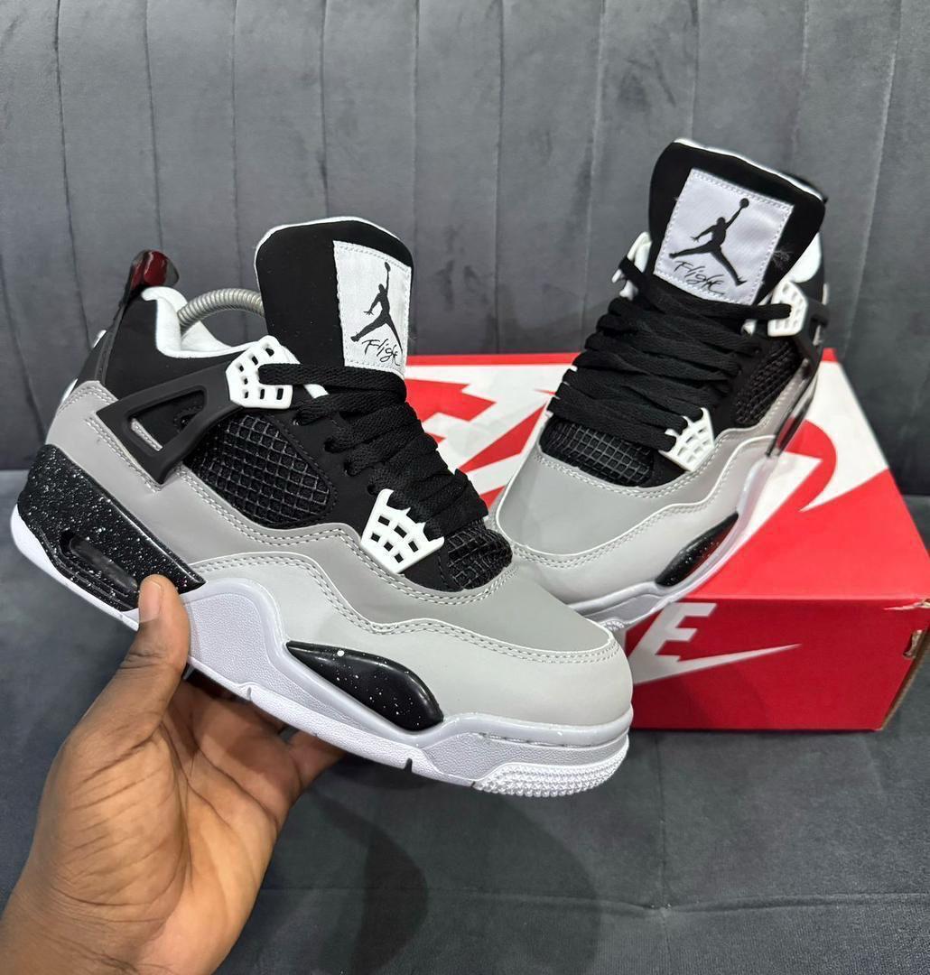 Air jordan 4 retro 'fear' – premium cool grey sneakers