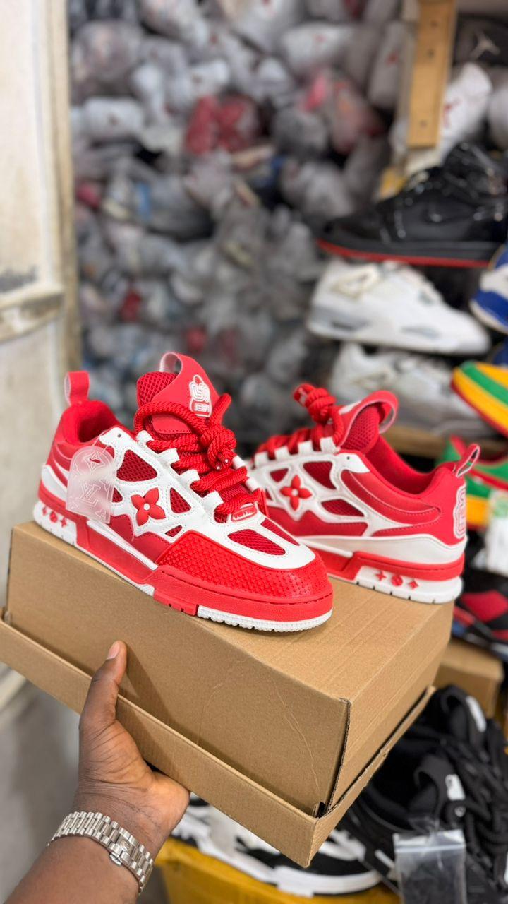 Louis vuitton lv skate sneaker – red / white