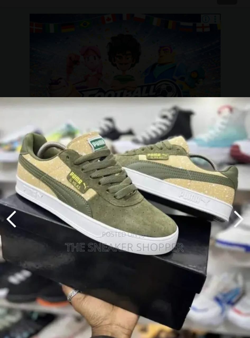 Puma gv special (g vilas) – olive green / glitter