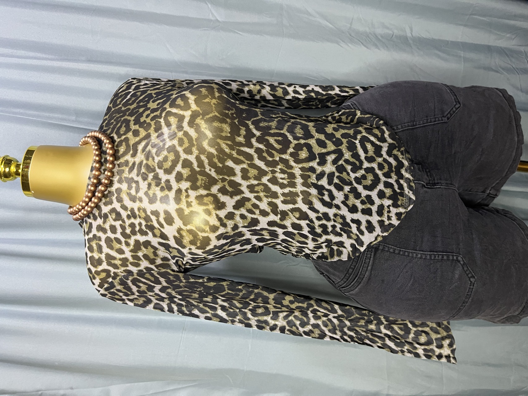Mesh long sleeves