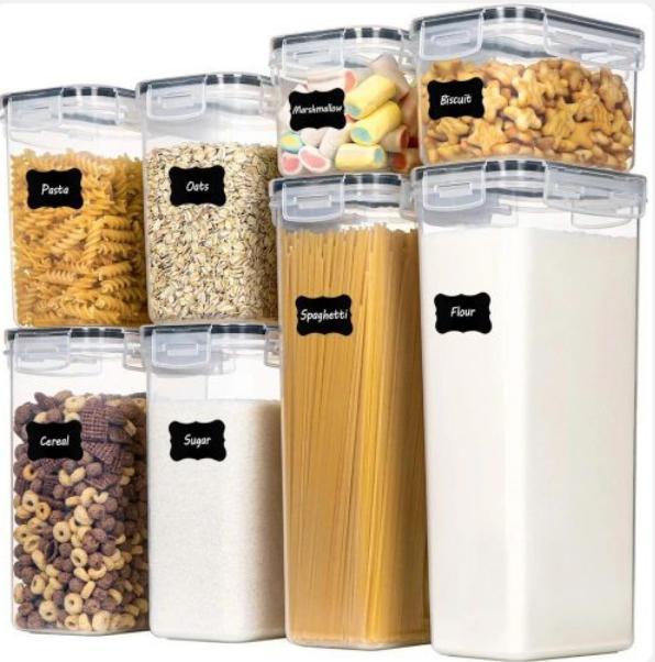 8-piece airtight kitchen food storage containers