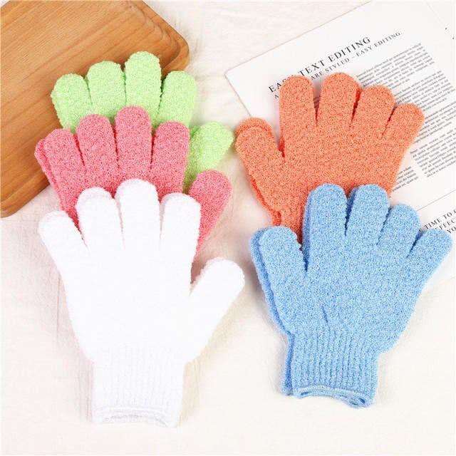 Exfoliating gloves