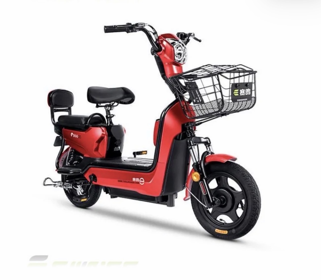 Electric bicycle with front basket