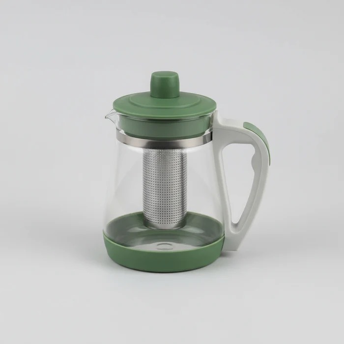 Glass teapot with built-in tea infuser