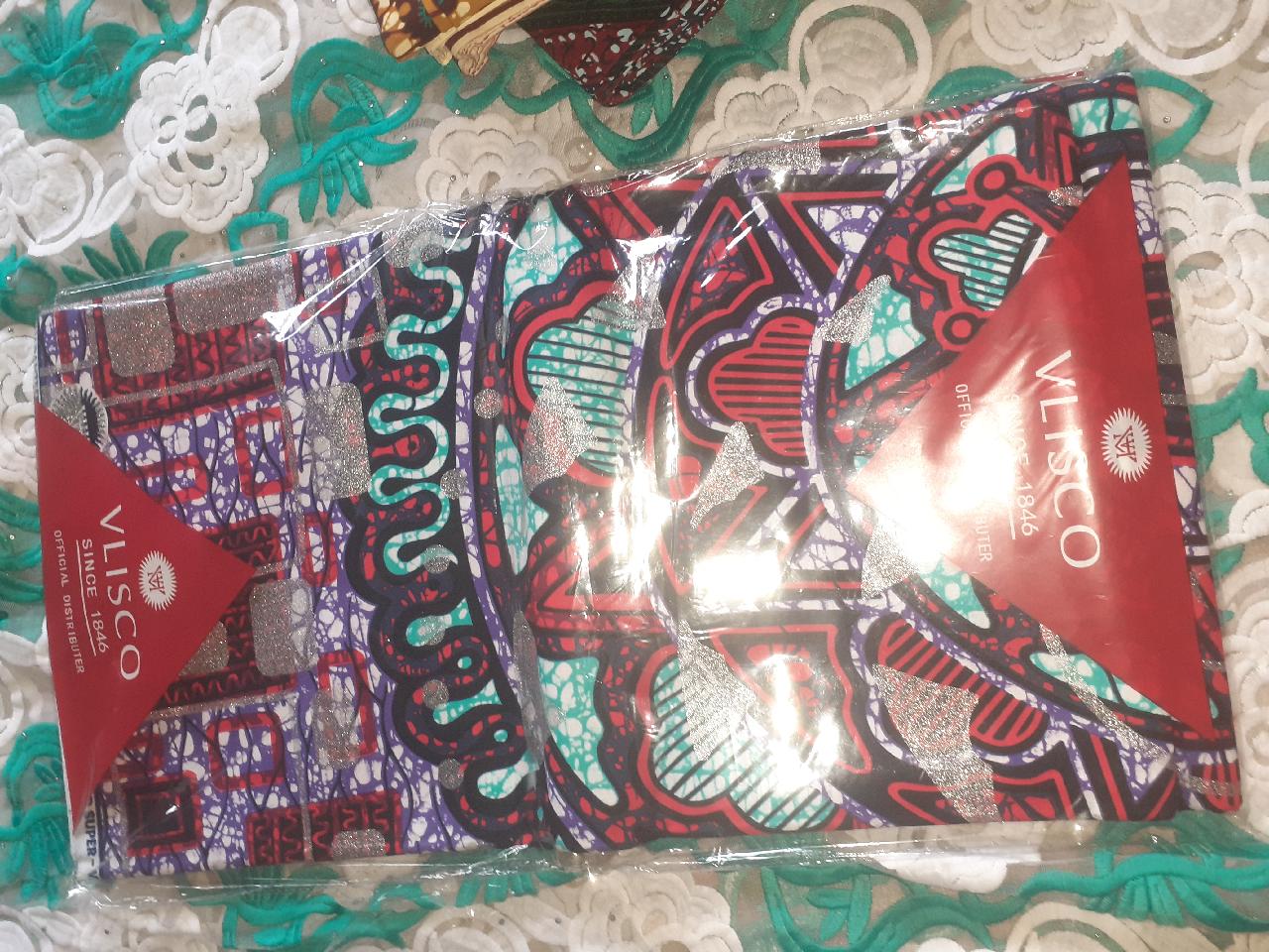 Holland fabric with embellishment - 6yards