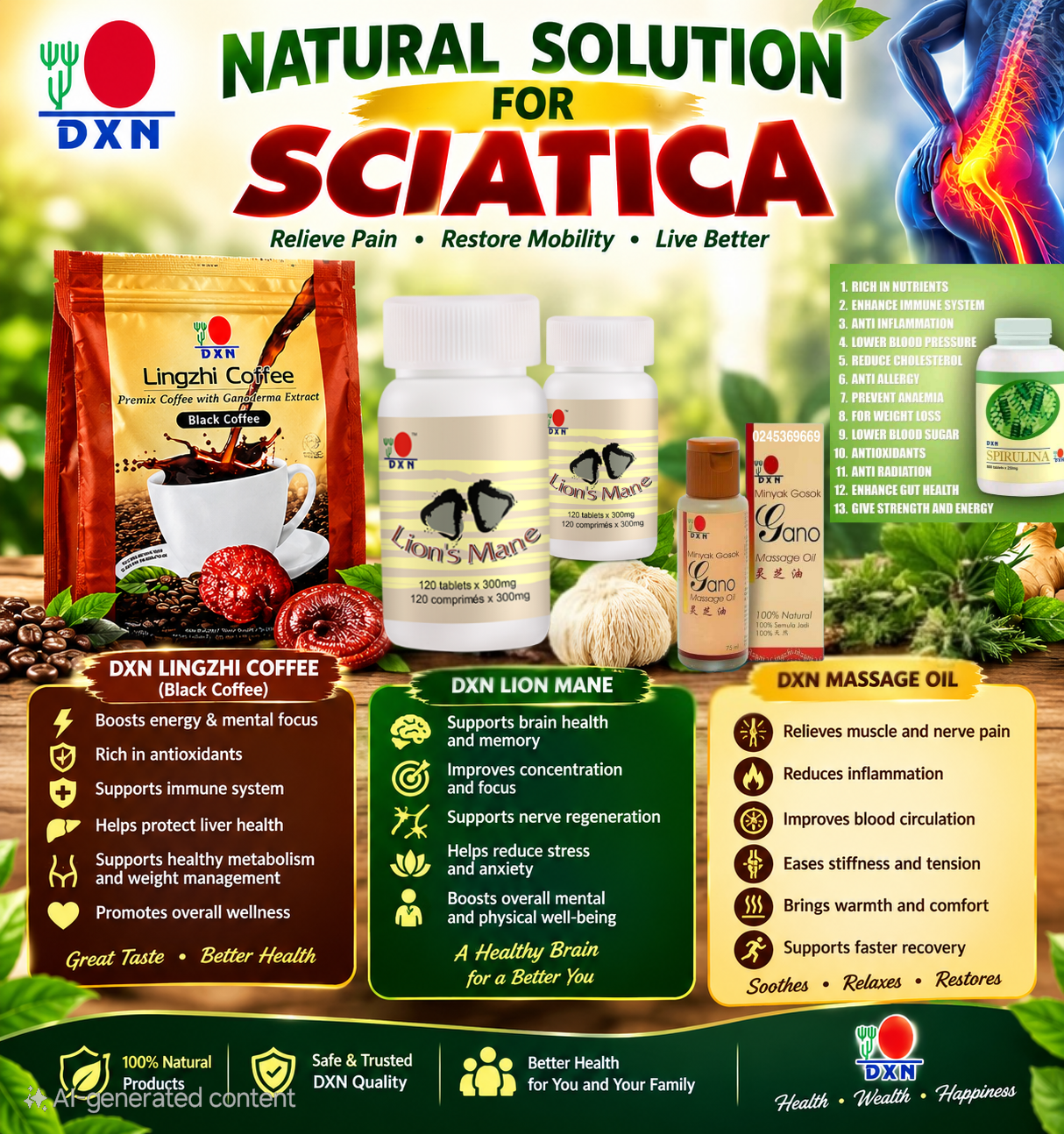 Natural solution for sciatica