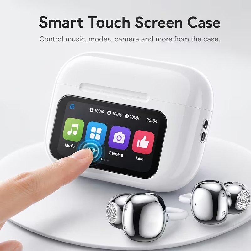 Headphones earphones wireless earbuds for office workers, noise-canceling microp