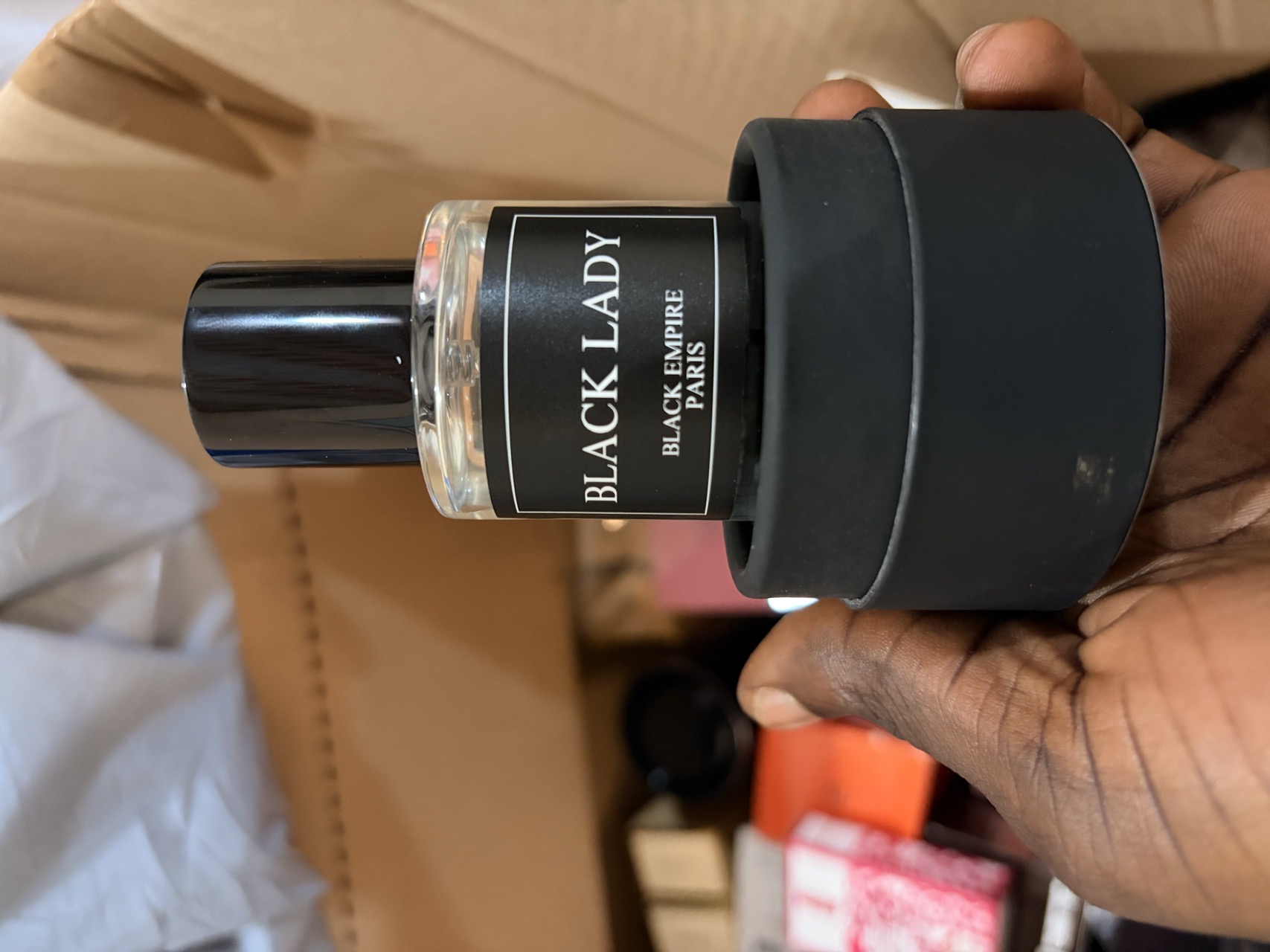 Black girl perfume . france product .