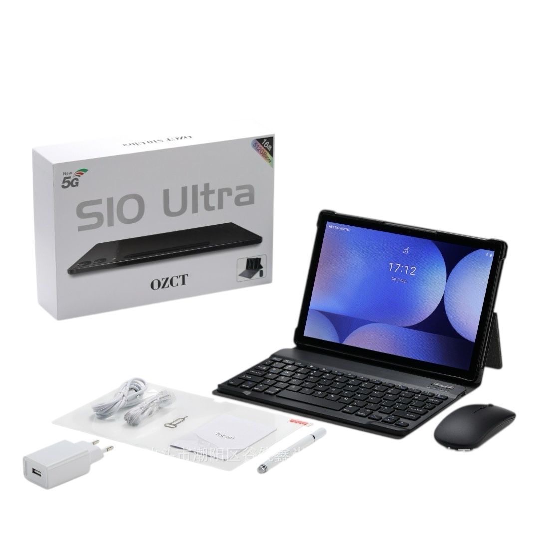Ozct s10 ultra 10.1-inch android tablet with 4g sim, keyboard, mouse and accesso