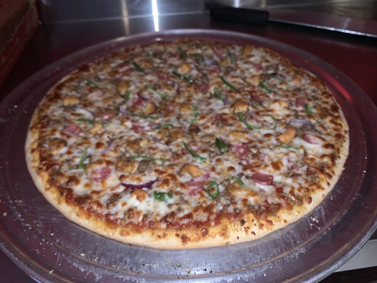 Fully loaded pizza